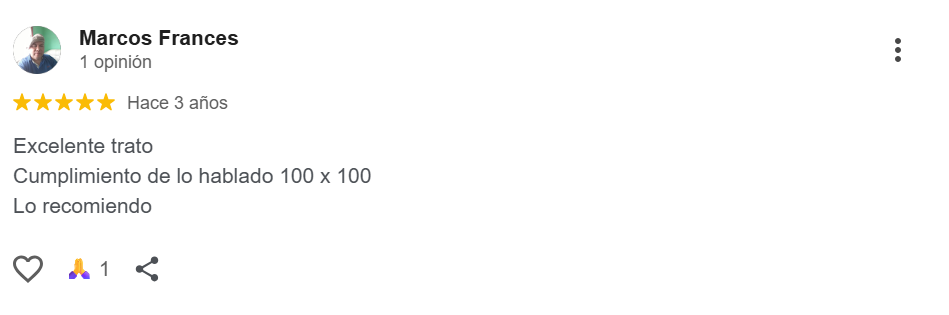 Reseña de cliente 8